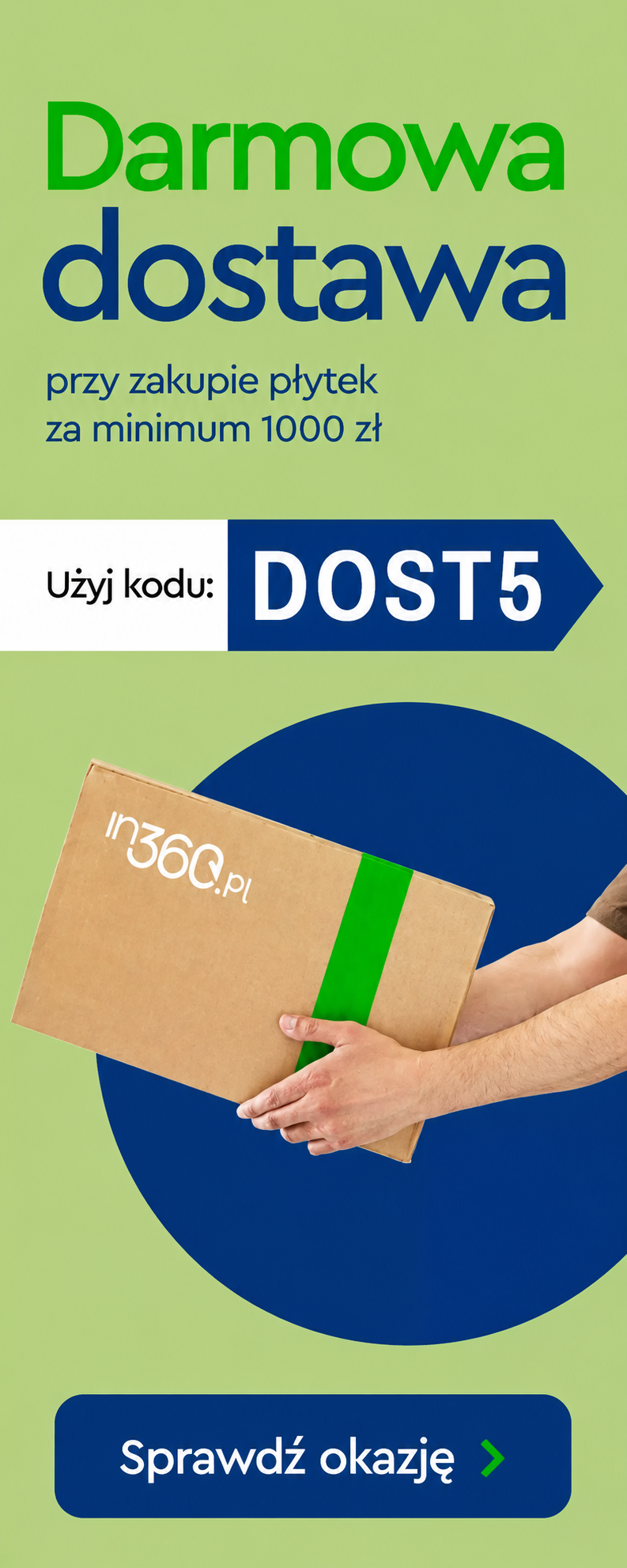 Promocja darmowa dostawa płytki